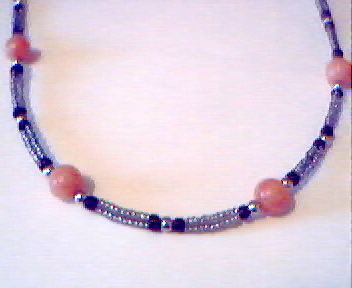 Faux Rose Quartz Necklace